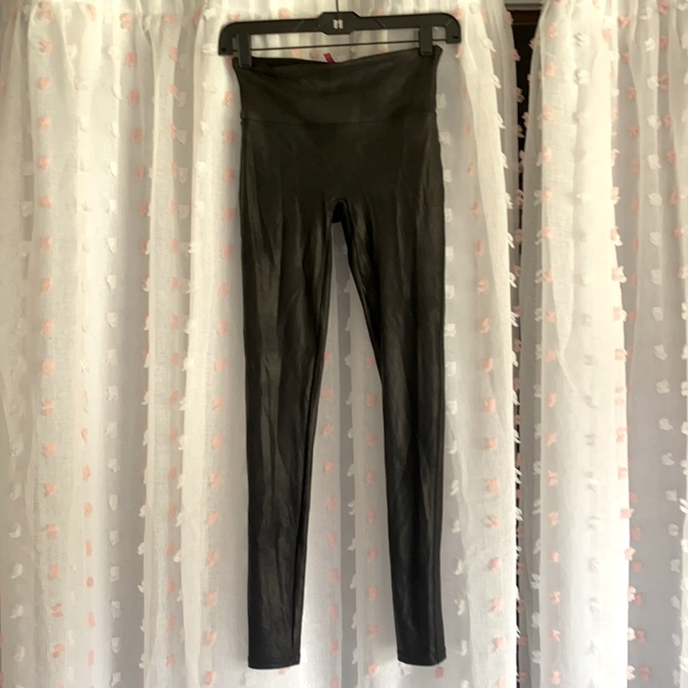 Faux leather spanx
